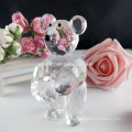 Estatueta clara do urso de peluche do cristal para o presente e a decoração